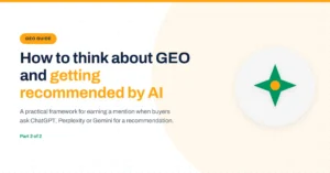 How to think about GEO and getting recommended by AI
